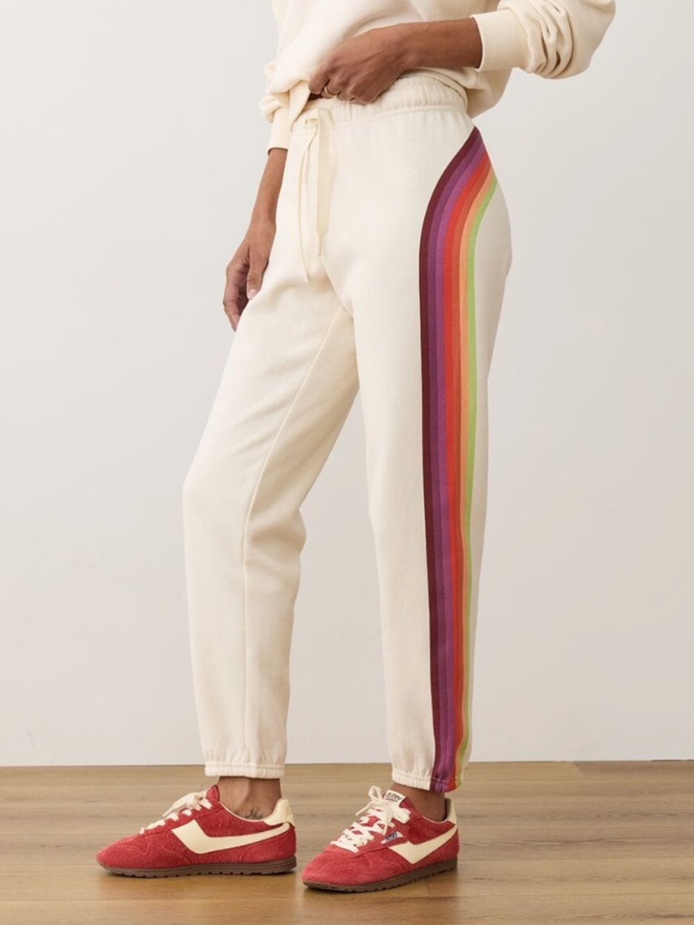 Marine Layer Cloud 9 Fleece Anytime S2S Rainbow Sweatpants Size Large